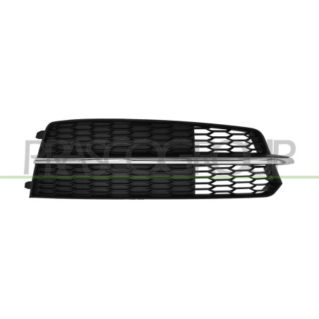 Grille Droite De Pare-Chocs-Avant-Noire-Structuree-Sans Sieges Antibrouillard-Av