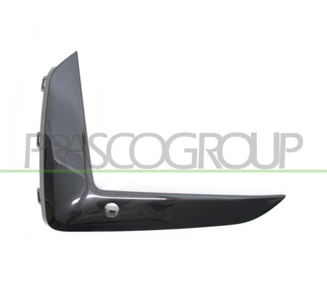 Moulure Gauche De Pare-Chocs Avant-Noire Brillant-Avec Trou Radar+Supports