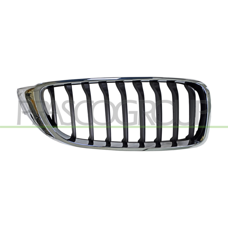 Grille de Calandre côté passager-Noire-avec Cadre Chrome'