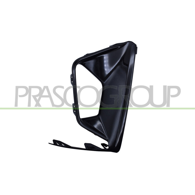 Guide d'Aire côté passager de Pare-Chocs Avant-Inferieure-Noir-Brillante