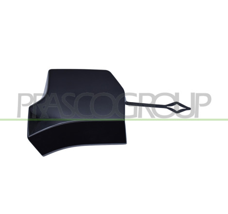 Cache Crochet de Remorquage de Pare-Chocs Arriere-Noir-Brillant