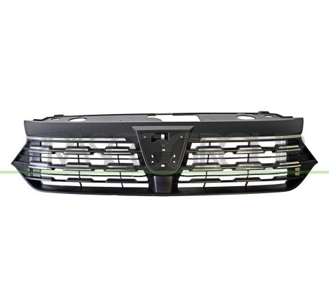 Grille Calandre Noire Structure' avec Moulures Chromees-avec Inserts Chromes