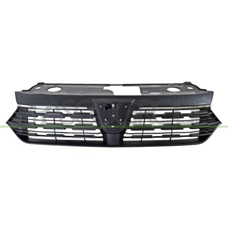 Grille Calandre Noire Structure' avec Moulures Chromees