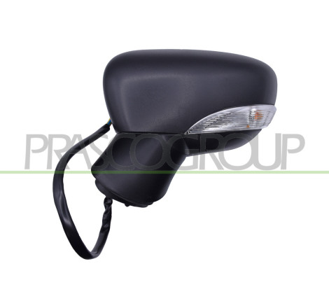 Retroviseur Gauche-Electrique-Noir-Chauffant-Avec Feu-Convexe-Chrome'