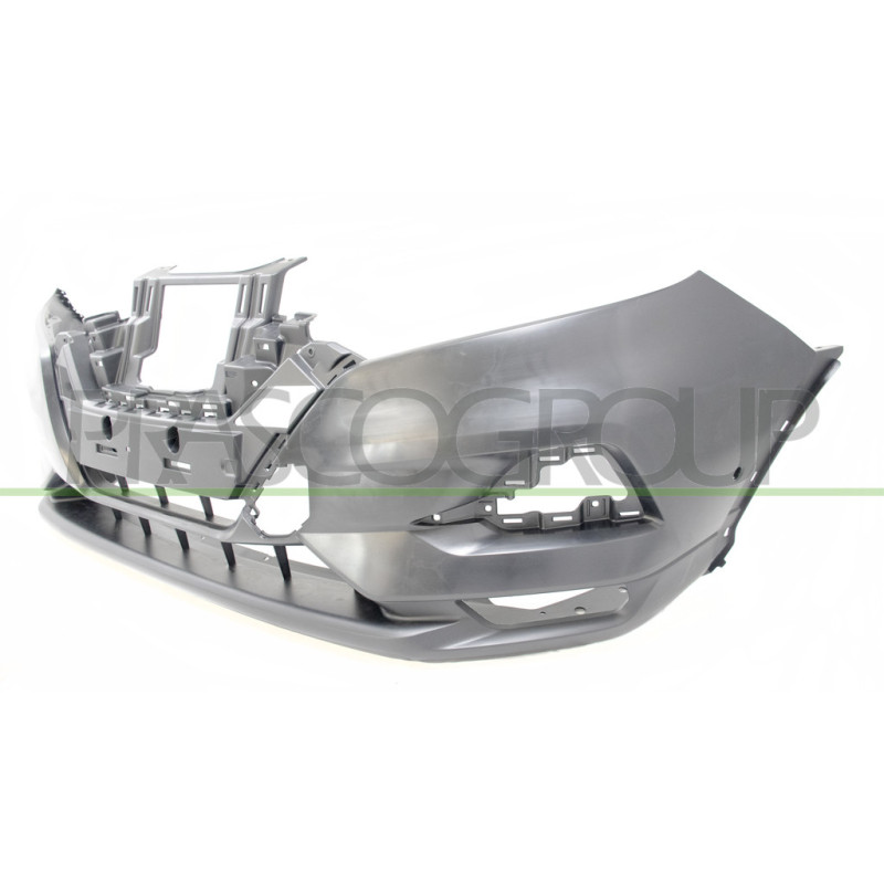 Pare-Chocs avant  Noir-Surface Lisse Pret A Peindre-avec Trous Radar-avec Emprei