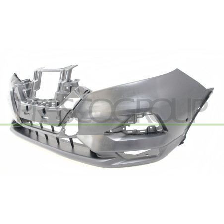 Pare-Chocs avant  Noir-Surface Lisse Pret A Peindre-avec Trous Radar-avec Emprei