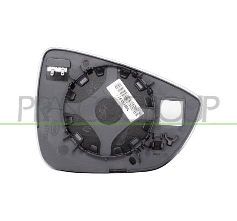 Verre De Retroviseur Gauche Convex-Chauffant-Chrome'