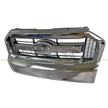 Grille de Calandre-Chromee-Noir-Brillante