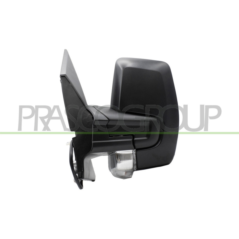 Retroviseur Gauche Electrique-Noir-Avec Feu-Rabattable-Convexe/Chrome'