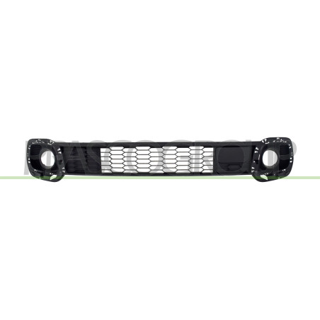Grille Centrale de Pare-Chocs-Avant-Inferieure-Noire-Structuree-Pour Regulateur