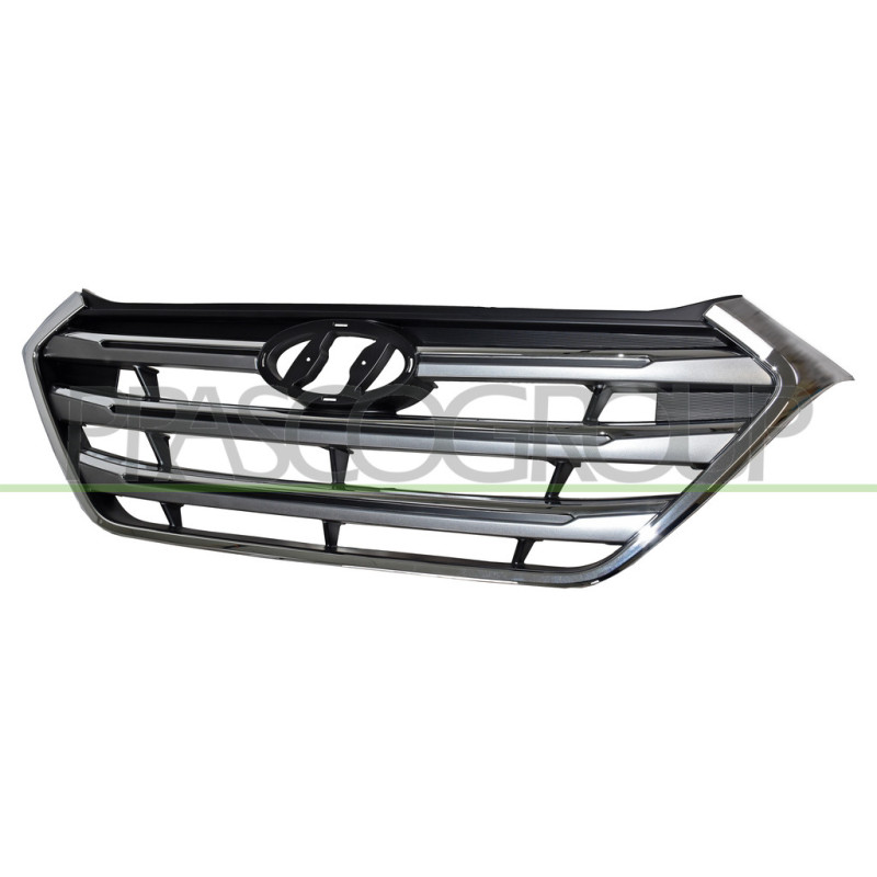 Grille Calandre Noire avec Moulure Chromee'