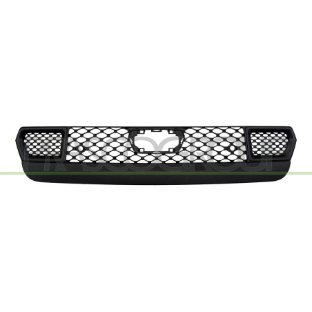 Grille Centrale De Pare-Chocs-Avant-Noire-Avec Trous Radar+Supports-Avec Trous R