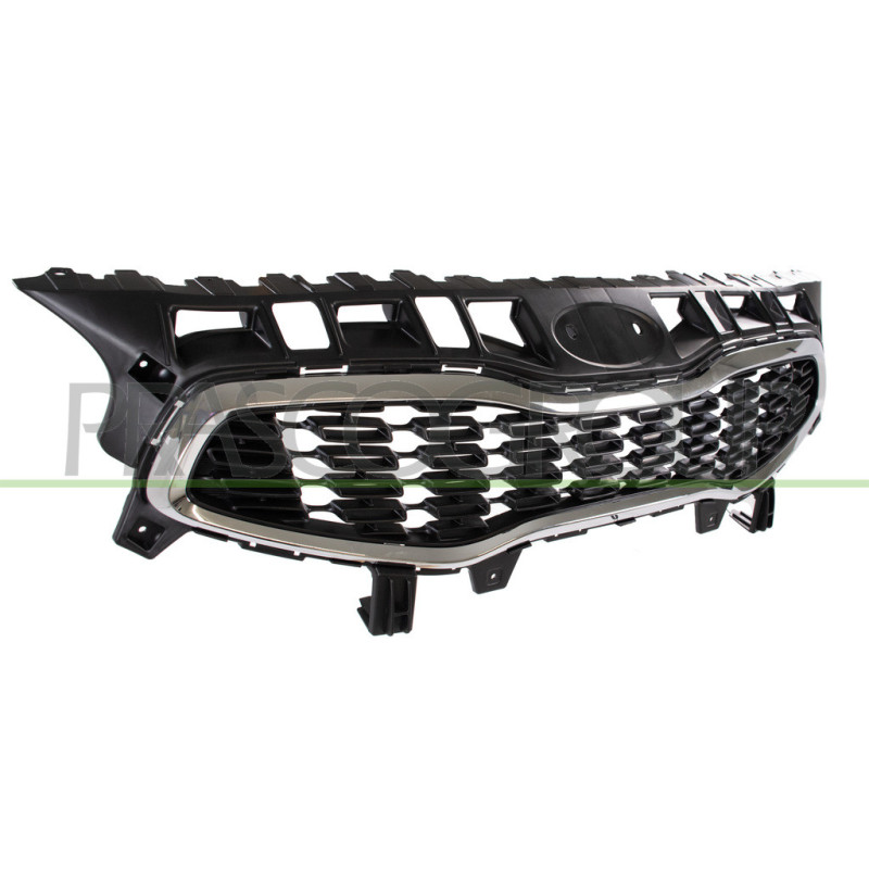 Grille Calandre-Noire avec Cadre Chrome'