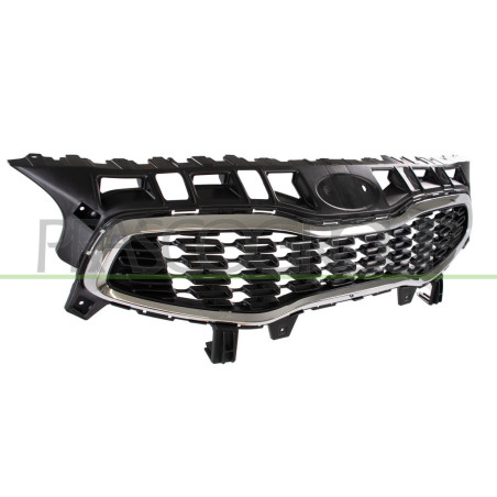 Grille Calandre-Noire avec Cadre Chrome'