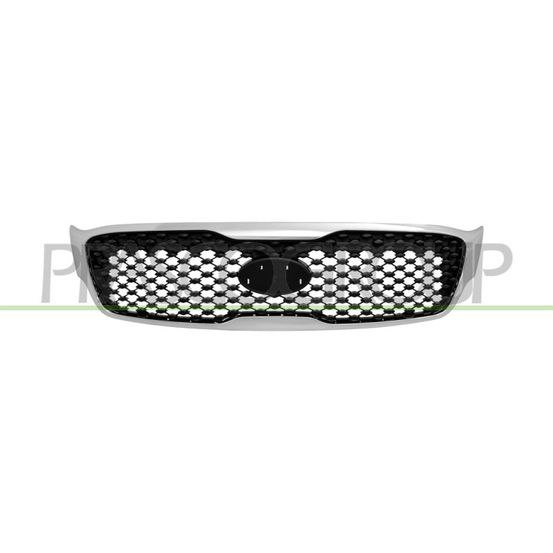 Grille Calandre-Noire Avec Cadre Chromé