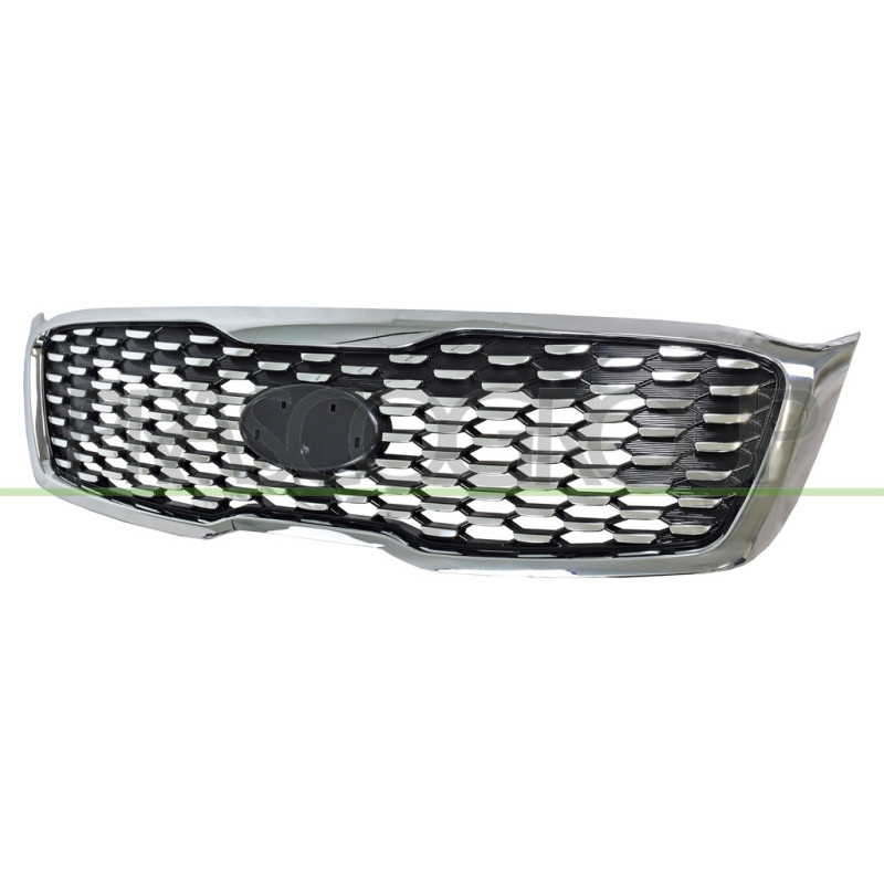 Grille Calandre-Noire avec Cadre Chrome'