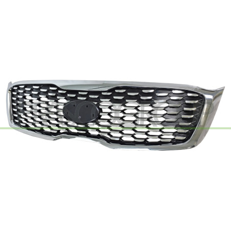 Grille Calandre-Noire avec Cadre Chrome'