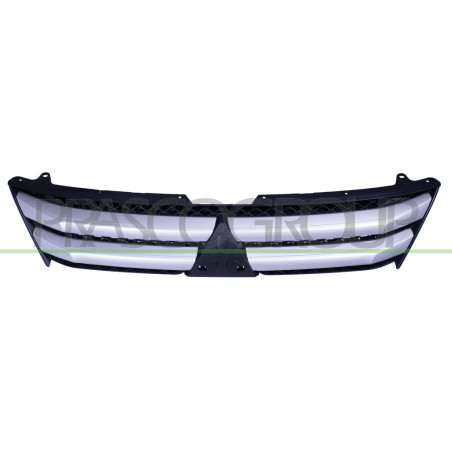 Grille Calandre Noire avec Moulure Grise/Argent