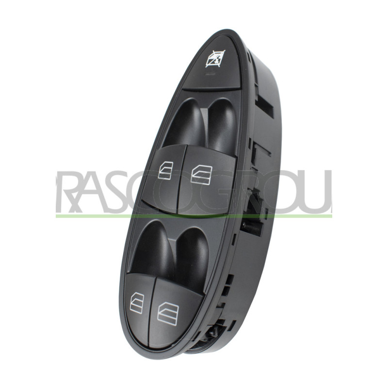 PANNEAU A BOUTON-POUSSOIR NOIR-AVEC BORD NOIR-4 INTERRUPTEURS-LEVE VITRE-PORTE A