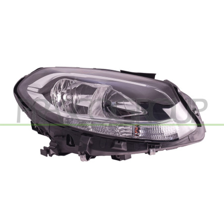 Phare côté passager H7 Electrique avec Moteur-avec Feu de Jour-Led-Noir