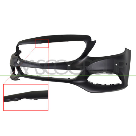 Pare-Chocs Avant-Avec Appret-Avec Trous Capteurs Et Aide Au Stationnement+Suppor