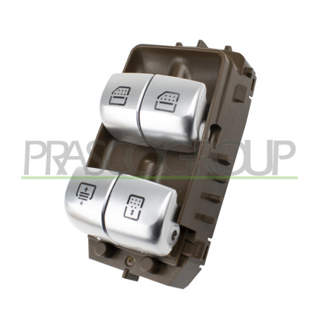 PANNEAU A BOUTON-POUSSOIR MARRON-2 INTERRUPTEURS-LEVE VITRE-PORTE AVANT DROITE-A