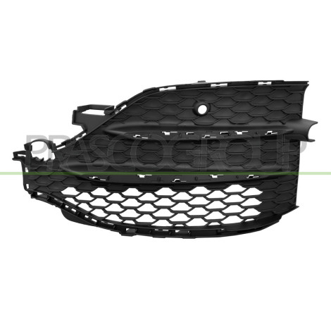 Grille côté passager Noire de Pare-Chocs avec Trous Profil Chrome'