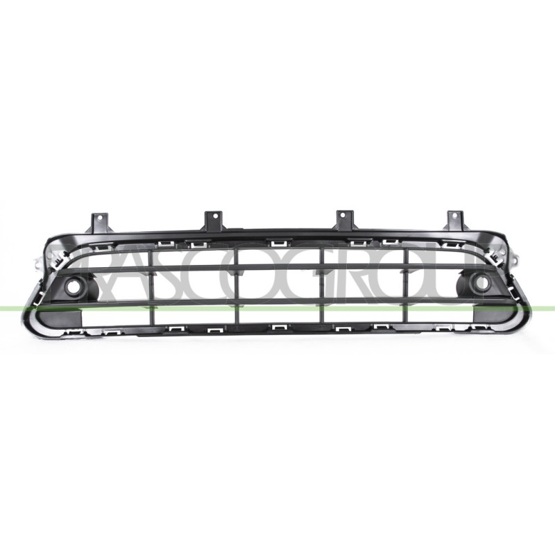 Grille Centrale De Pare-Chocs Avant-Noire Structure'-Avec Trous Radar+Support