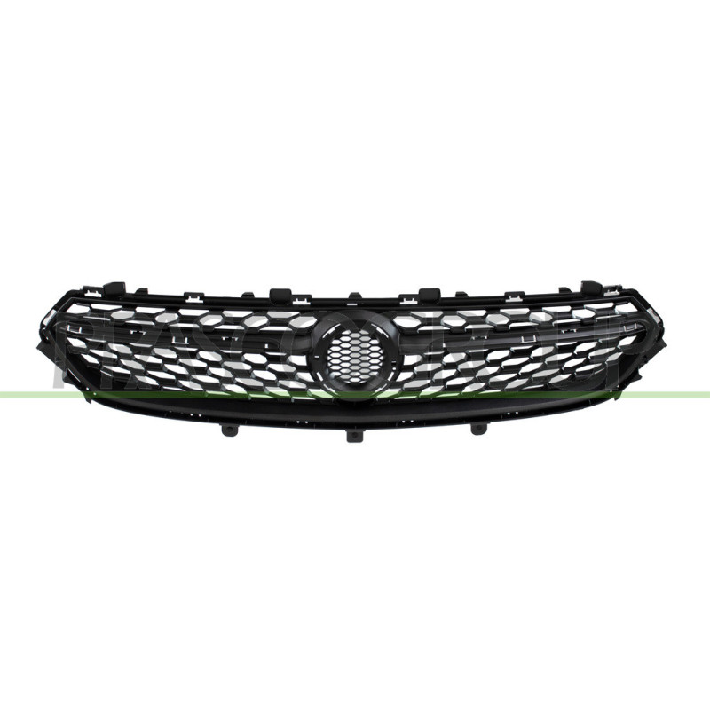 Grille Calandre Noire-avec Trous Moulures Pour Inserts Chromes