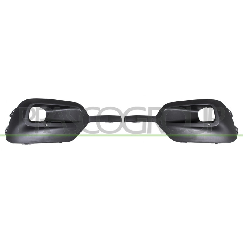 Jeu de Grille de Pare-Chocs Avant-Noir avec Sieges Antibrouillard (côté passager