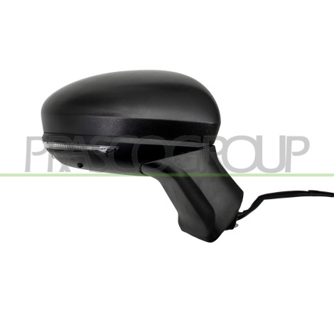 Retroviseur Droit Electrique-Noir-Chauffant-Avec Sonde-Avec Feu Repetiteur-Asphe