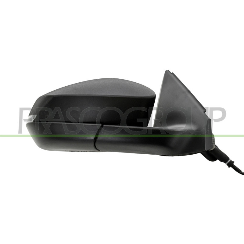 Retroviseur Droit Electrique-Noir-Chauffant-Avec Feu-Convexe-6 Broches