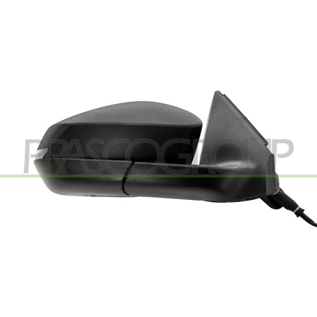 Retroviseur Droit Electrique-Noir-Chauffant-Avec Feu-Convexe-6 Broches