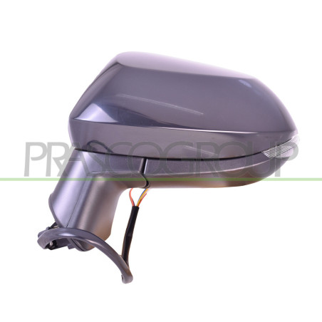 Retroviseur Gauche Electrique-Noir-Chauffant-Rabattable-Convexe/Chrome'