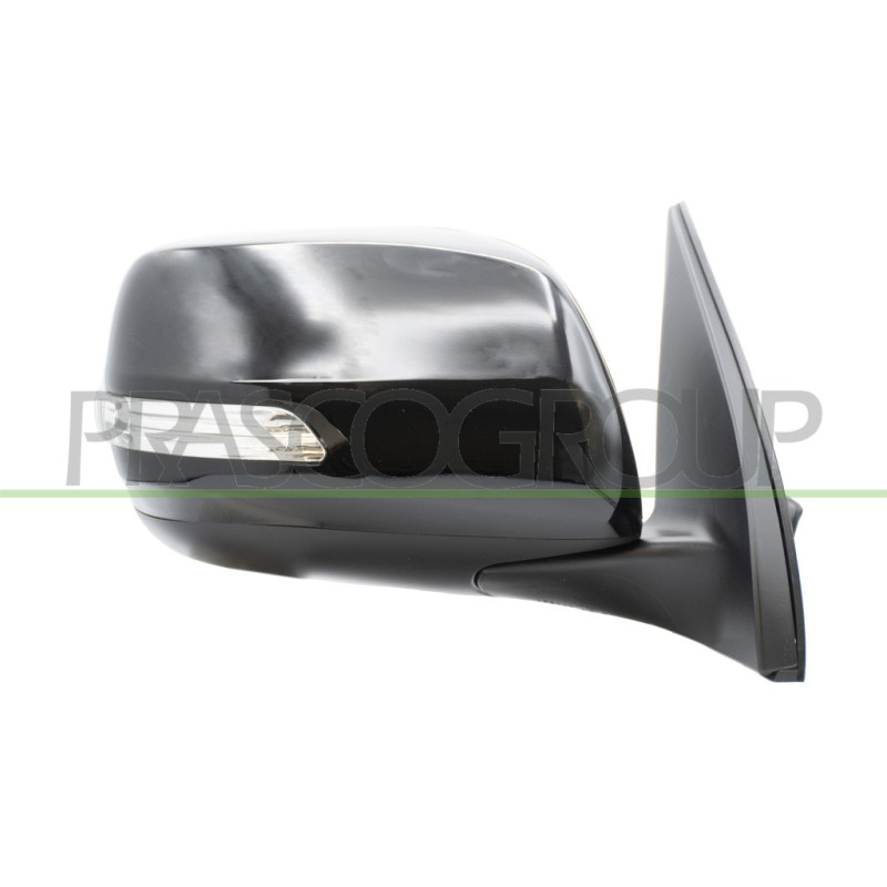 Retroviseur Droit Electrique-Noir-Avec Feu-Rabattable-Convexe/Chrome'