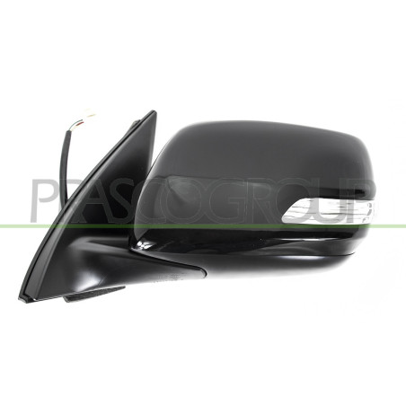 Retroviseur Gauche Electrique-Noir-Avec Feu-Convexe/Chrome'