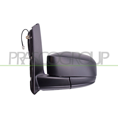 Retroviseur Gauche Electrique-Noir-Chauffant-Aspherique/Chrome'-5 Broches