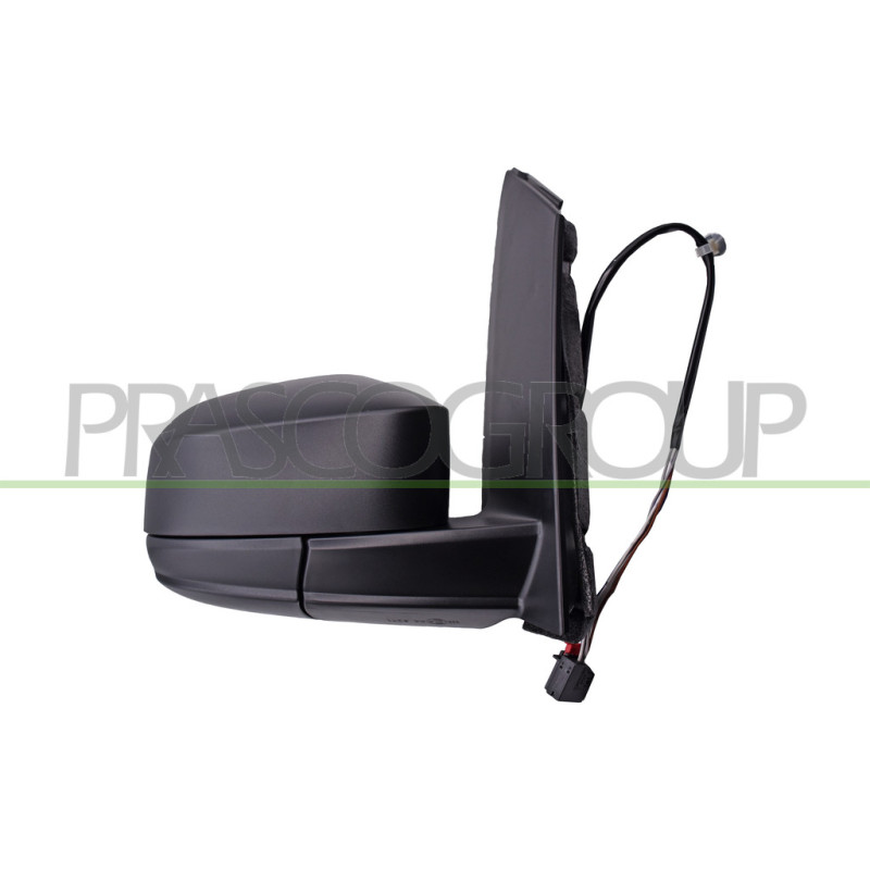 Retroviseur Droit Electrique-Noir-Chauffant-Convexe/Chrome'-5 Broches