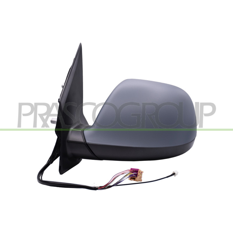 Retroviseur Gauche Electrique-Chauffant-Avec Appret-Rabattable-Aspherique/Chrome