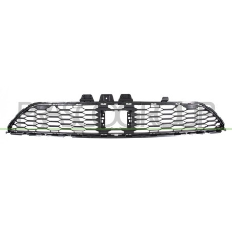 Grille Centrale de Pare-Chocs Avant-Noire-avec Trou Pour Regulateur de Vitesse