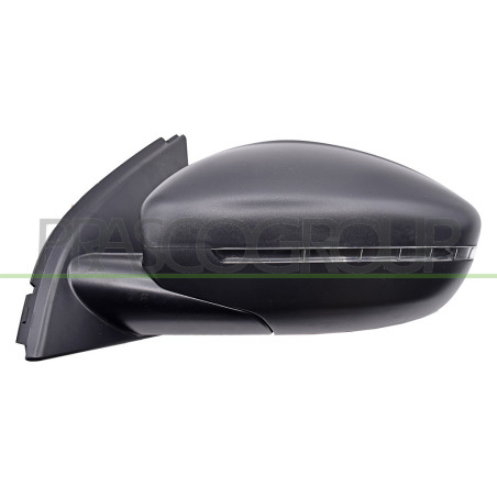 Retroviseur Gauche-Electrique-Noir-Chauffant-Avec Feu-Convexe-6 Broches