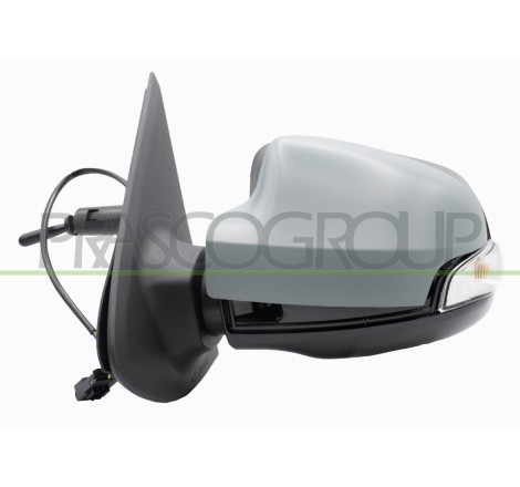 Retroviseur Gauche Mecanique-Avec Appret-Avec Feu Repetiteur-Convexe/Chrome'