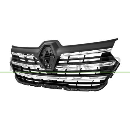 Grille de Calandre-Noire-Structure'-avec 5 Moulures Chromees