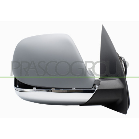 Retroviseur Droit Electrique-Chauffant-Avec Appret-Avec Coquille Chromee-Convexe