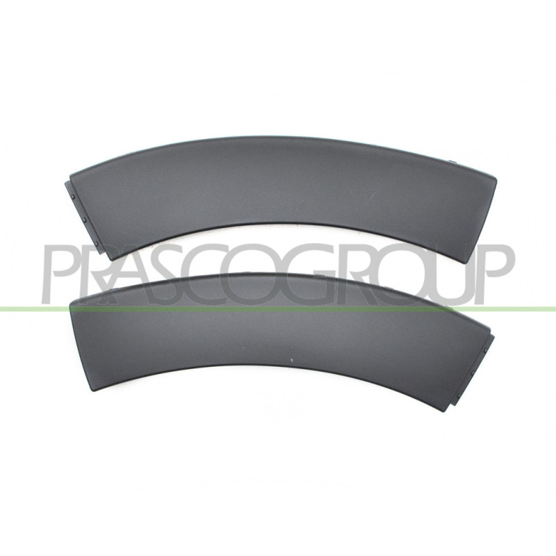 Jeu d'enjoliveur de pare-chocs arrière noir structuré.