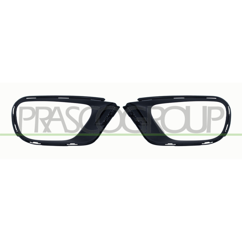 Jeu de Enjoliveur de Phare Noir-Lisse A Peindre (côté passagerôté chauffeur)