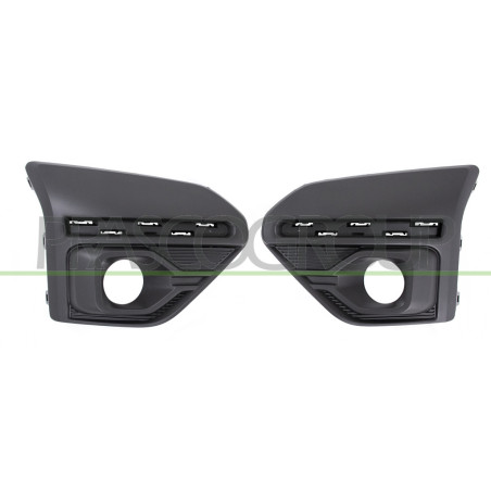 Jeu de Grille de Pare-Chocs Avant-Noire-Structure'-avec Sieges Antibrouillard-av