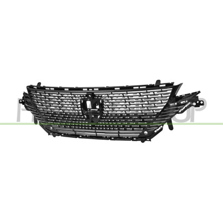 Grille De Calandre-Noire-Brillant-Avec Bords Chromes-Avec Trous Radar-Avec Trou