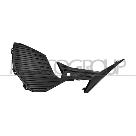 Grille Droite De Pare-Chocs-Avant-Noir-Brillant-Avec Trou Radar