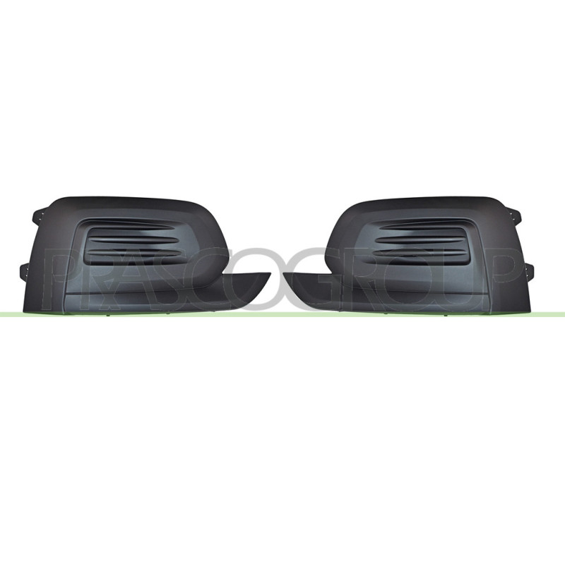 Jeu de Grille de Pare-Chocs Avant-Noir-Structure'-Sans Sieges Antibrouillard (cô